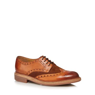 Tan burnished leather brogues